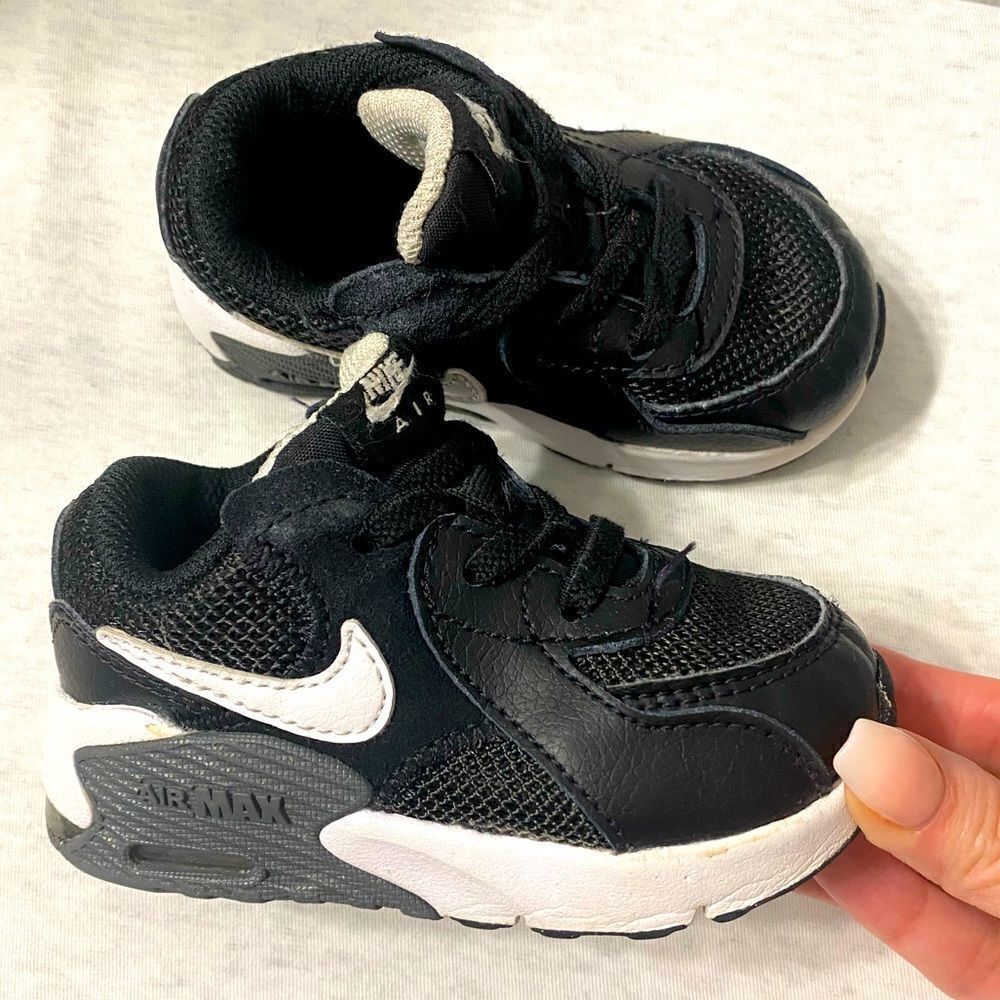 Nike Air Max Excee Toddler Shoes Black White Gray 6C